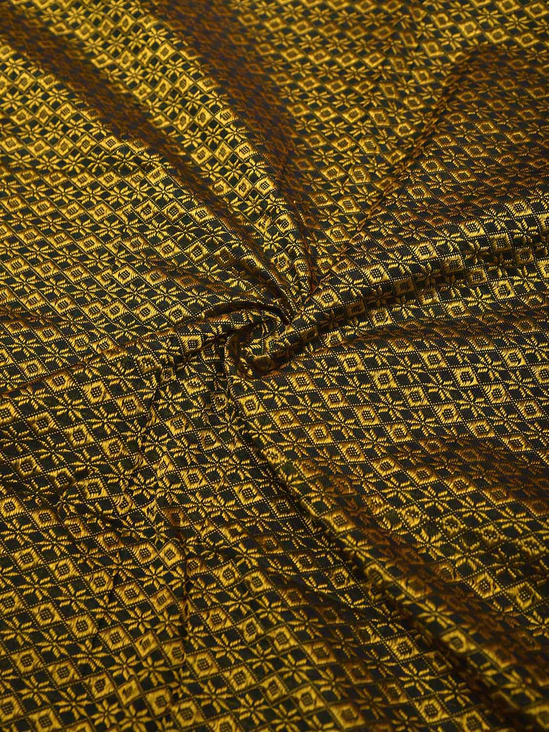 Yellow and Maroon Jacquard Viscose Blouse All Over Design Length 1mt Width 31 Inches BL0098