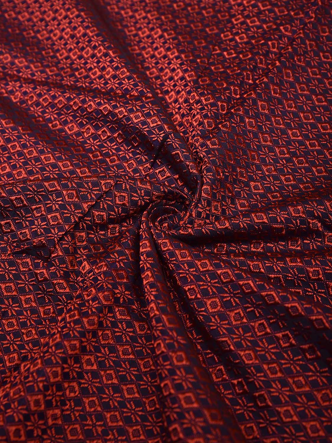 Red and Maroon Jacquard Viscose Blouse All Over Design Length 1mt Width 31 Inches BL0100