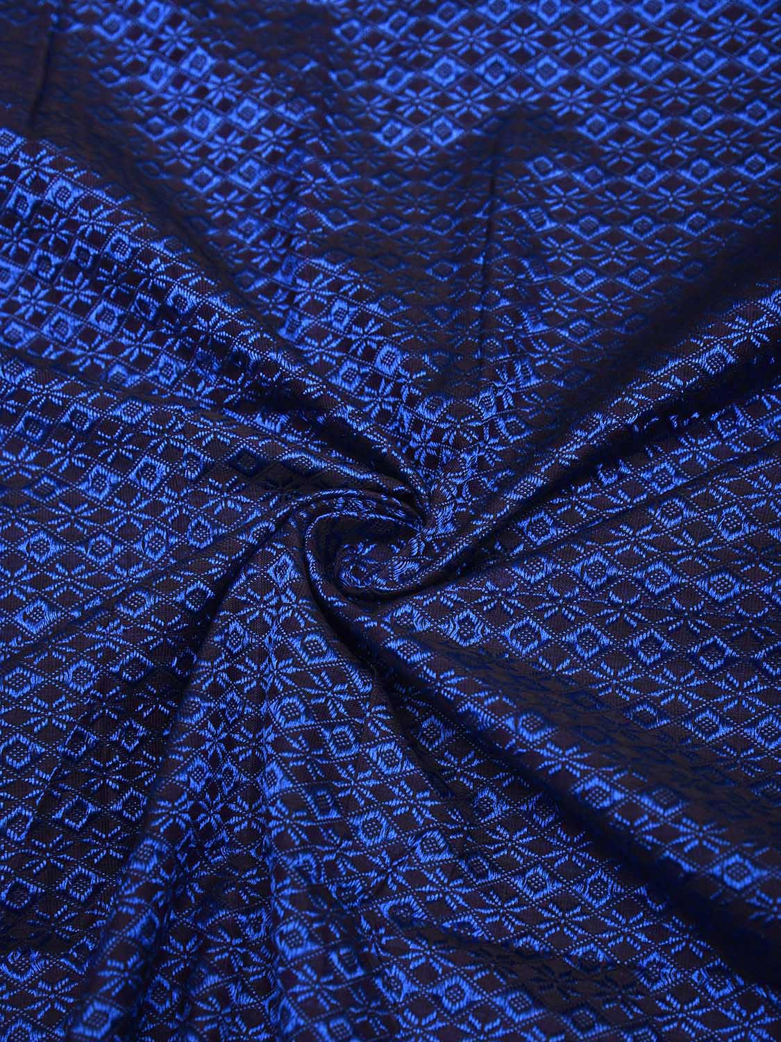 Blue and Maroon Jacquard Viscose Blouse All Over Design Length 1mt Width 31 Inches BL0102