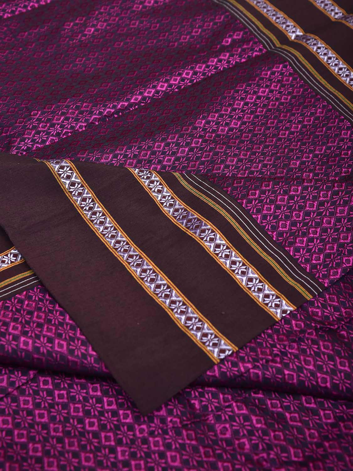 Pink and Maroon Jacquard Viscose Blouse All Over Design Length 1mt Width 31 Inches BL0105