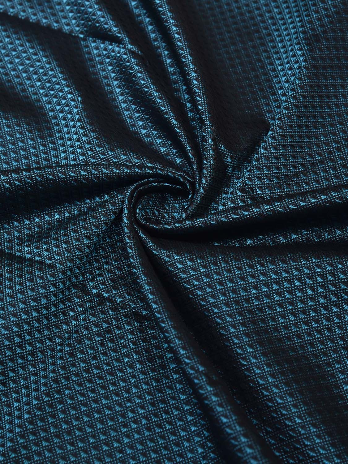 Teal and Maroon Jacquard Viscose Blouse with Border Design Length 1mt Width 31 Inches BL0111