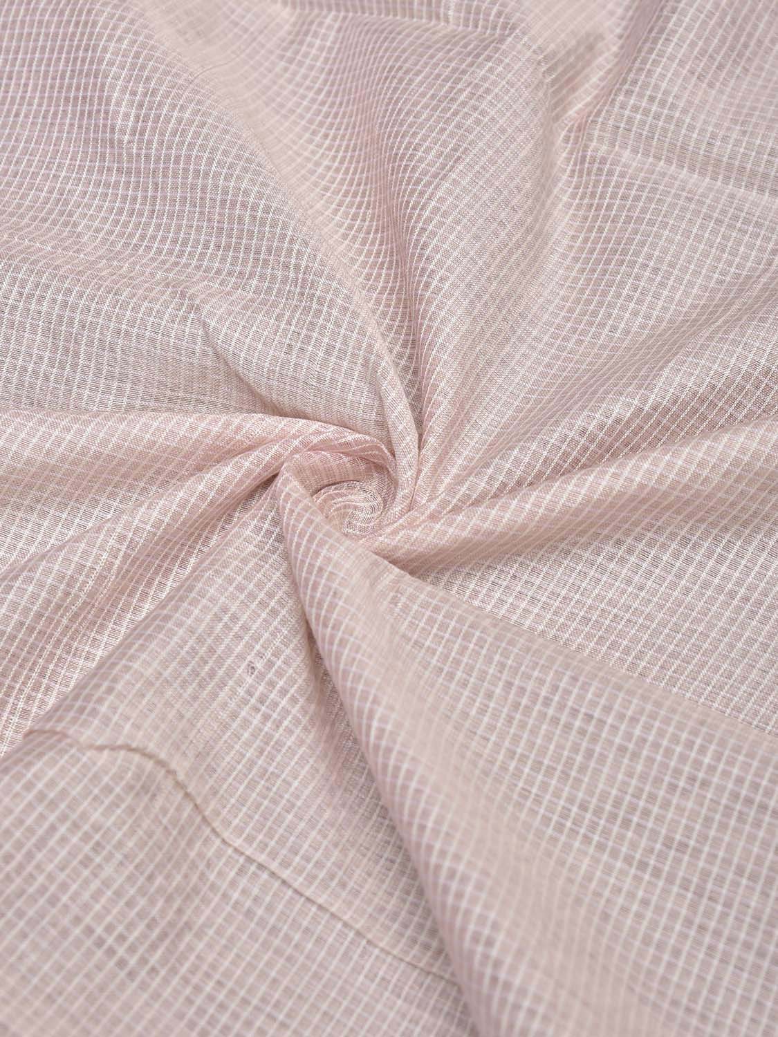 Cream and Olive Bamboo Cotton Blouse with Small Checks Design Length 1mt Width 44 Inches BL0117