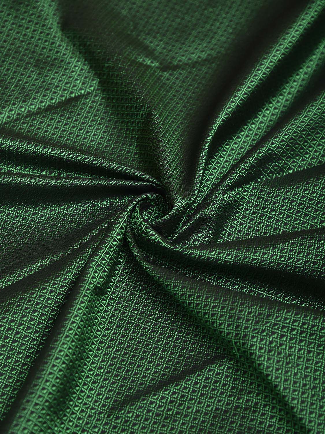 Green and Maroon Jacquard Viscose Blouse with Contrast Border Design Length 1mt Width 31 Inches BL0174