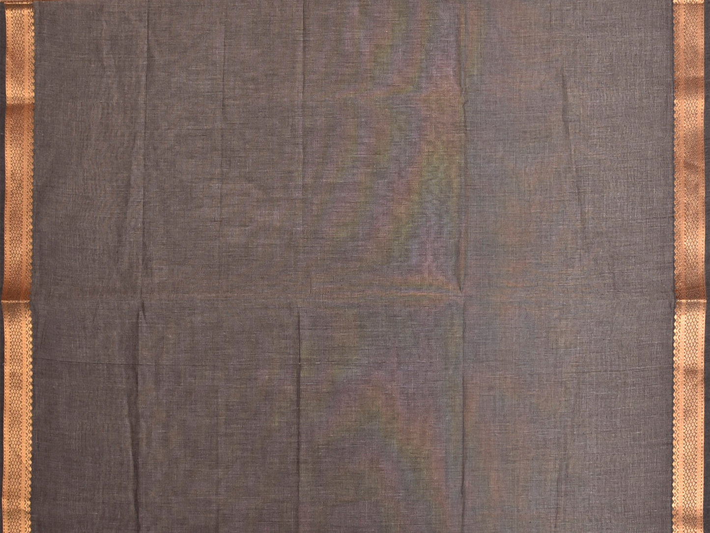 Grey Mangalgiri Cotton Blouse with Zari Border Design Length 1mt Width BL0182