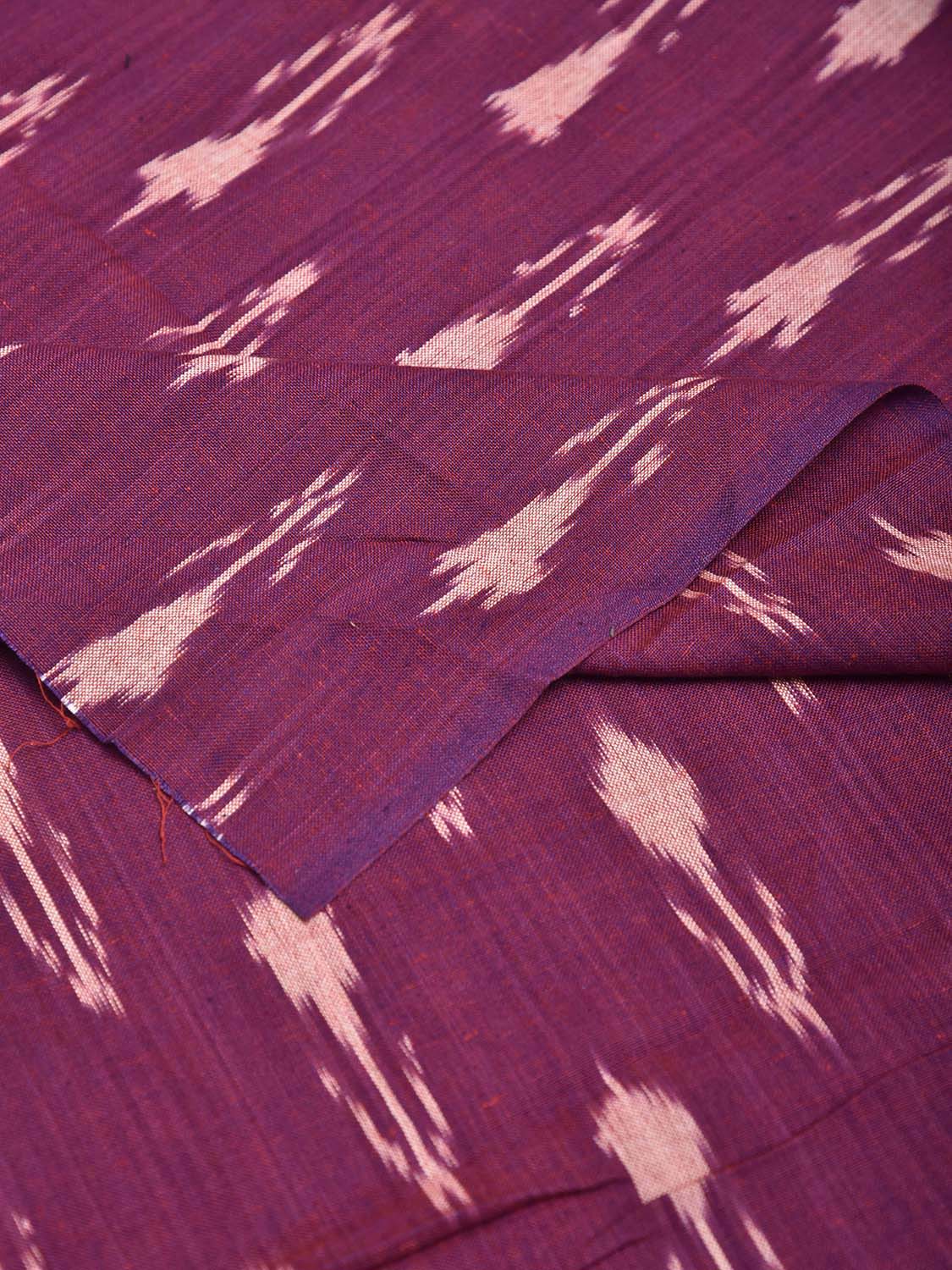Purple Pochampally Ikat Cotton Handloom Blouse with Arrowhead Design Length 1 mt Width 44 Inches BL0184