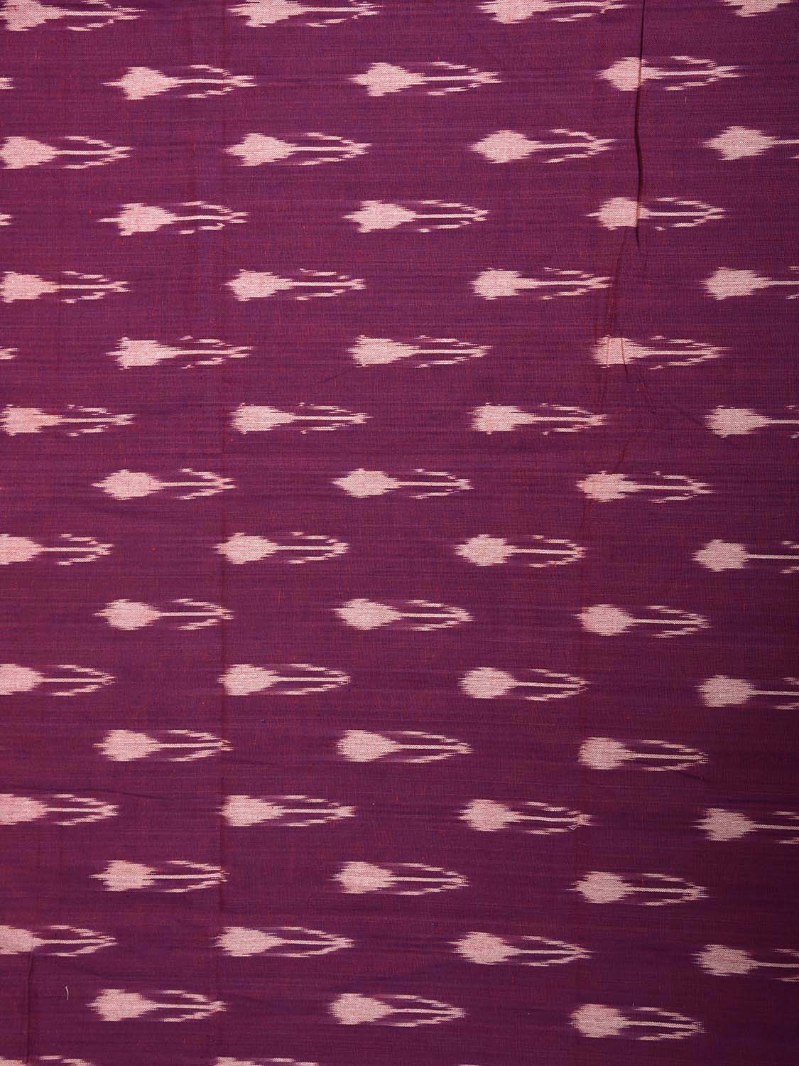 Purple Pochampally Ikat Cotton Handloom Blouse with Arrowhead Design Length 1 mt Width 44 Inches BL0184