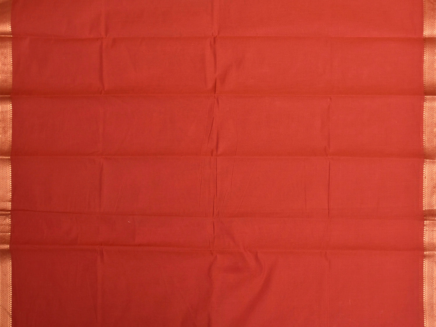 Orange Mangalgiri Cotton Blouse with Zari Border Design Length 1mt Width 44 Inches BL0190