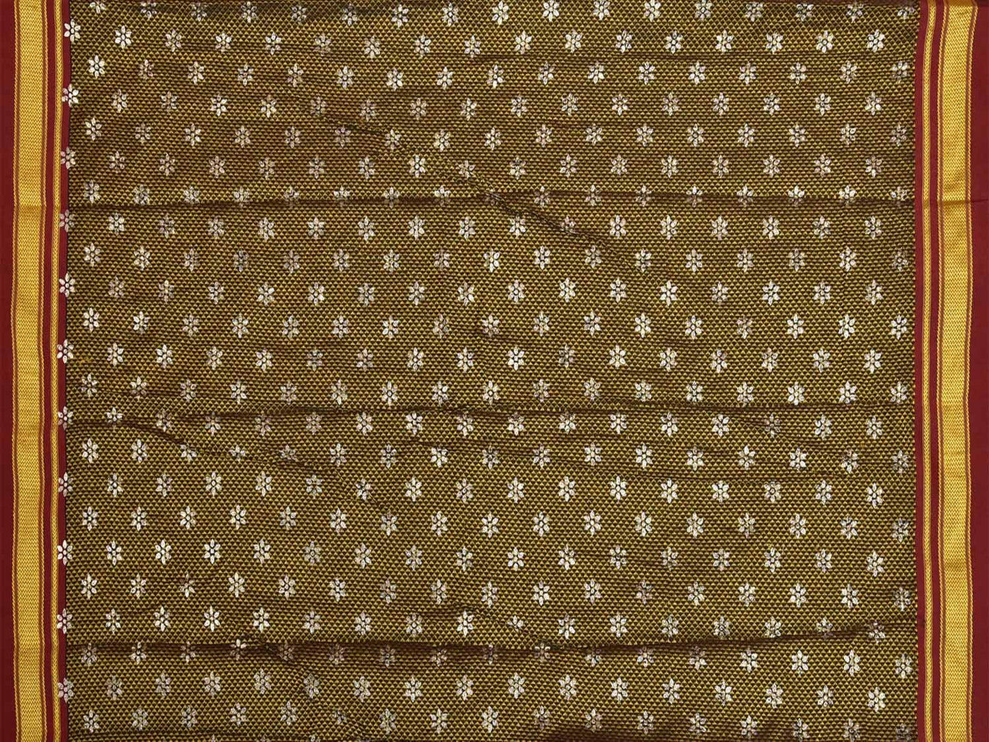 Yellow and Dark Red Jacquard Viscose Blouse with Floral Print Design Length 1mt Width 31 Inches BL0199