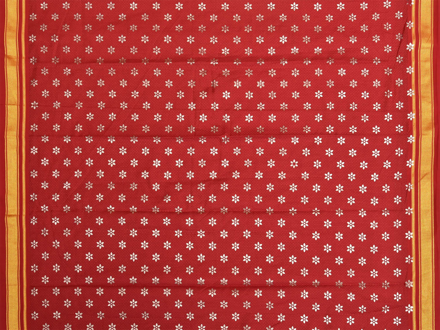 Red Jacquard Viscose Blouse with Floral Print Design Length 1mt Width 31 Inches BL0202