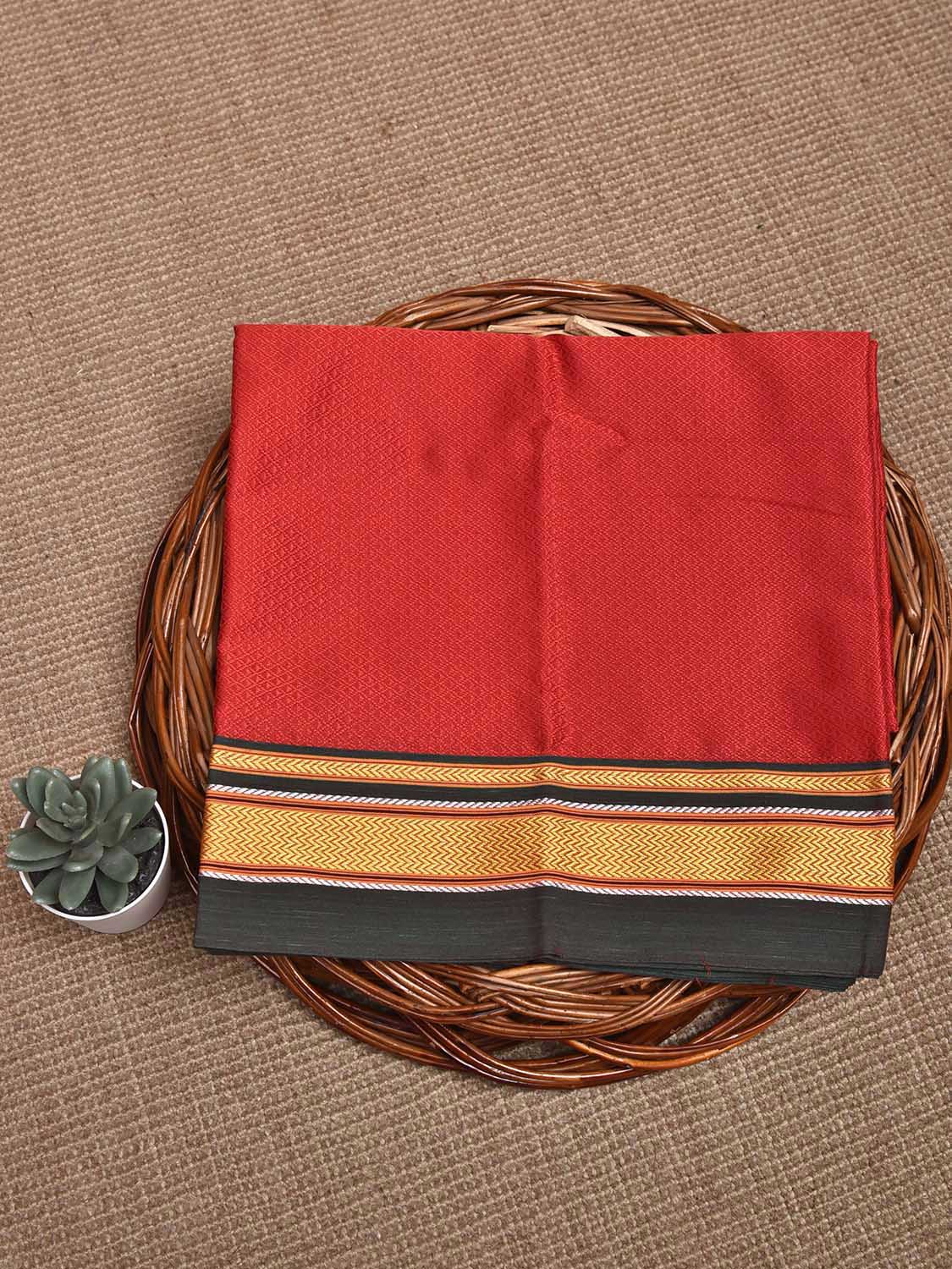 Red and Green Jacquard Viscose Blouse with Contrast Border Design Length 1mt Width 31 Inches BL0211