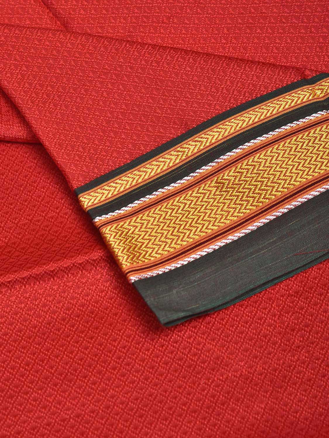 Red and Green Jacquard Viscose Blouse with Contrast Border Design Length 1mt Width 31 Inches BL0211