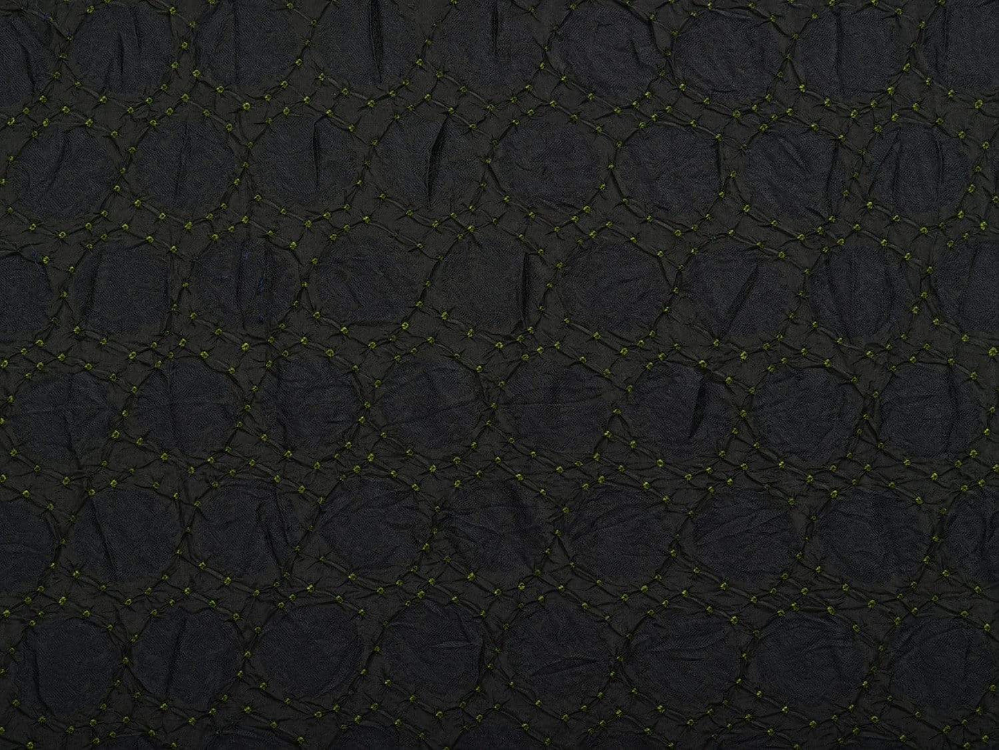 Black and Olive Bandhani Kanchipuram Silk Handloom Saree with Buta Design bn0251
