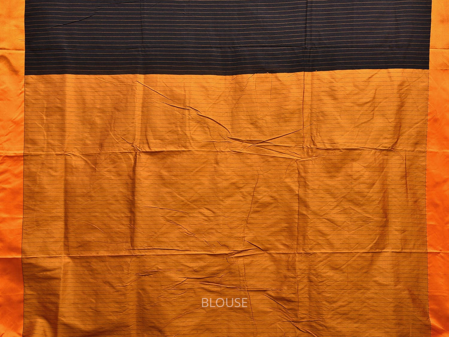 Black and Yellow ilkal Cotton Viscose Saree with Strips Design o0519