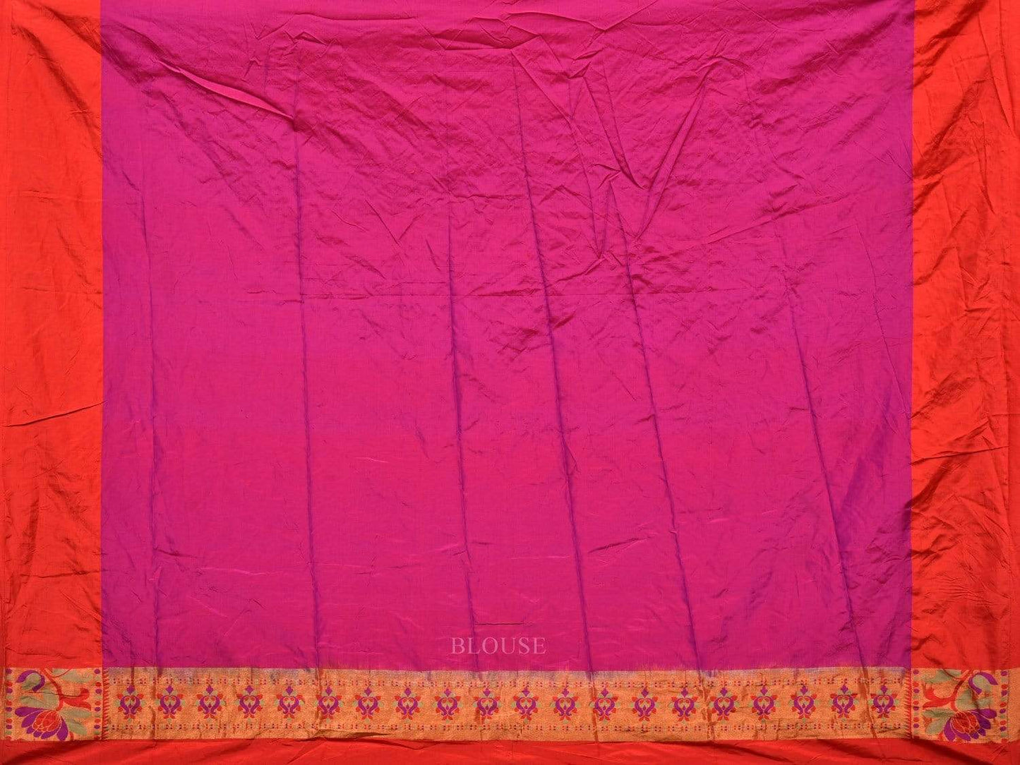 Black Bandhani Banaras Paithani Silk Handloom Saree with Border Design bn0284