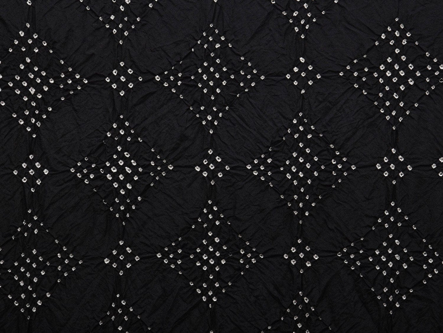 Black Bandhani Kanchipuram Silk Handloom Dupatta with Border Design ds2744