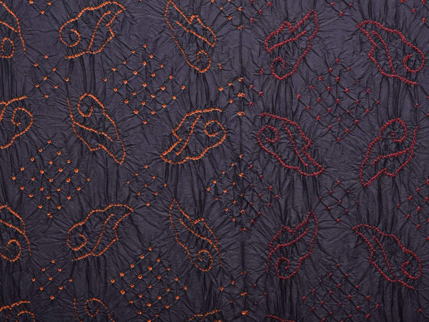 Black Bandhani Silk Handloom Saree with Multicolor Bandhej Work Design bn0224