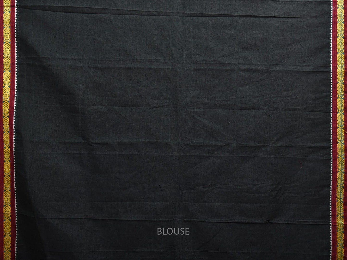 Black Narayanpet Cotton Saree with Strips Pallu Design np1077