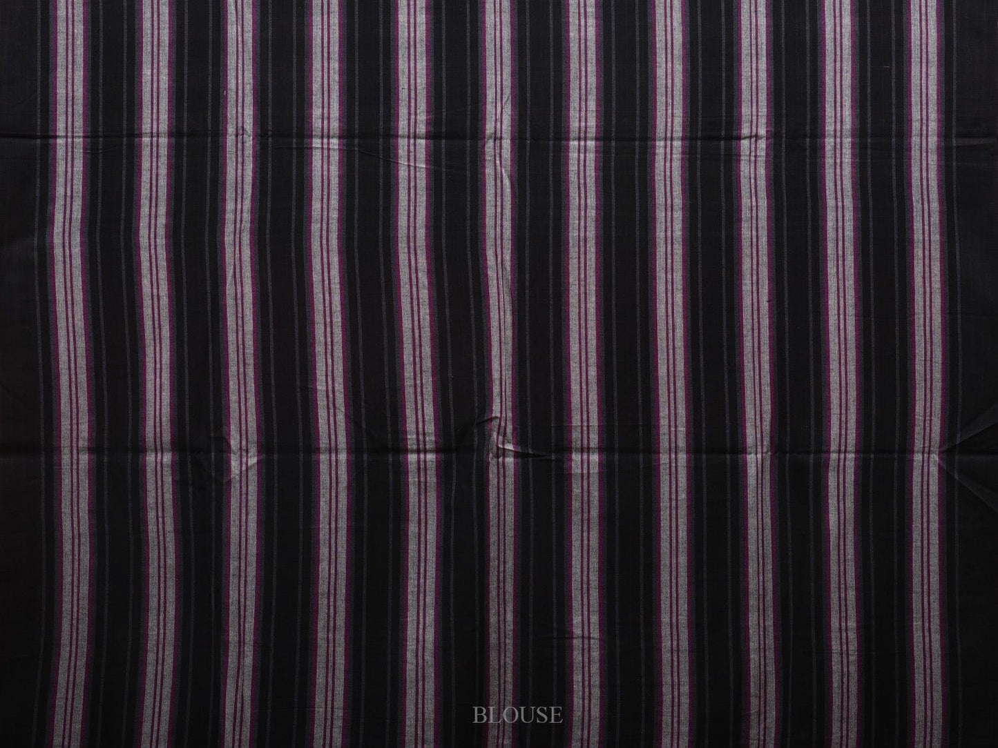 Black Organic Cotton Handloom Saree with Checks Design o0307