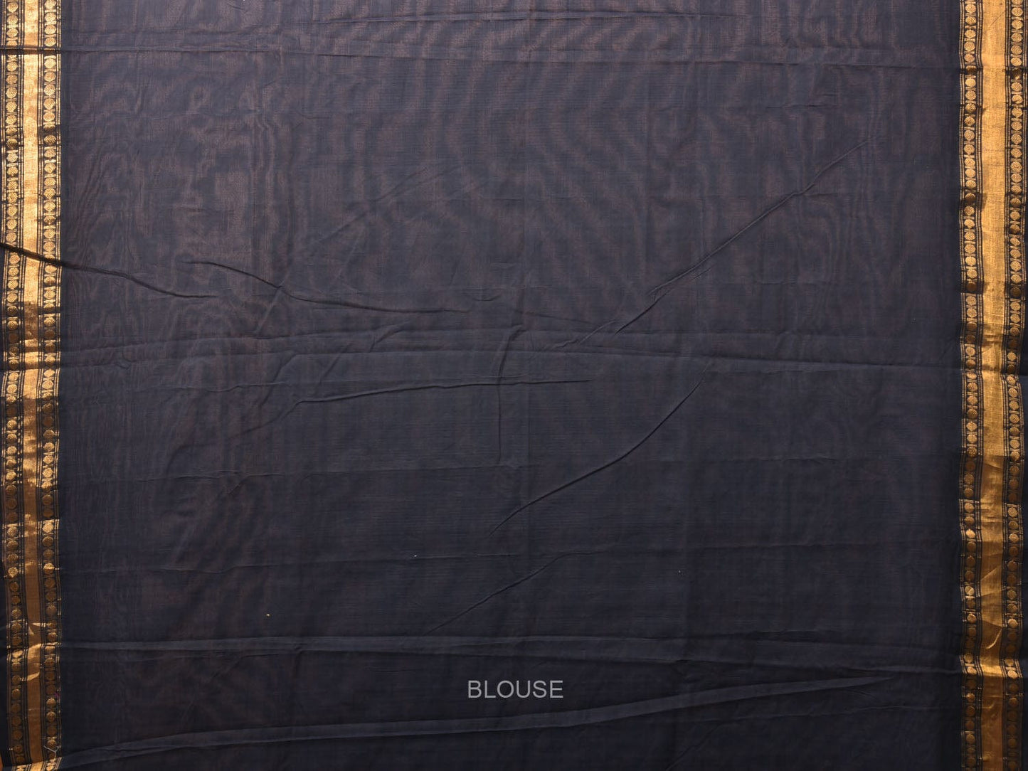 Black Uppada Cotton Handloom Saree with Karpur Pallu Design u1962