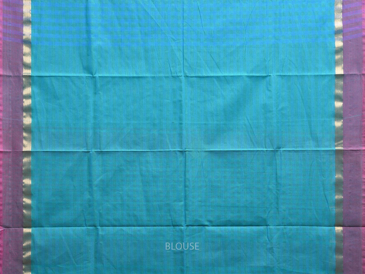 Blue and Purple Venkatagiri Cotton Saree with Checks Design v0090