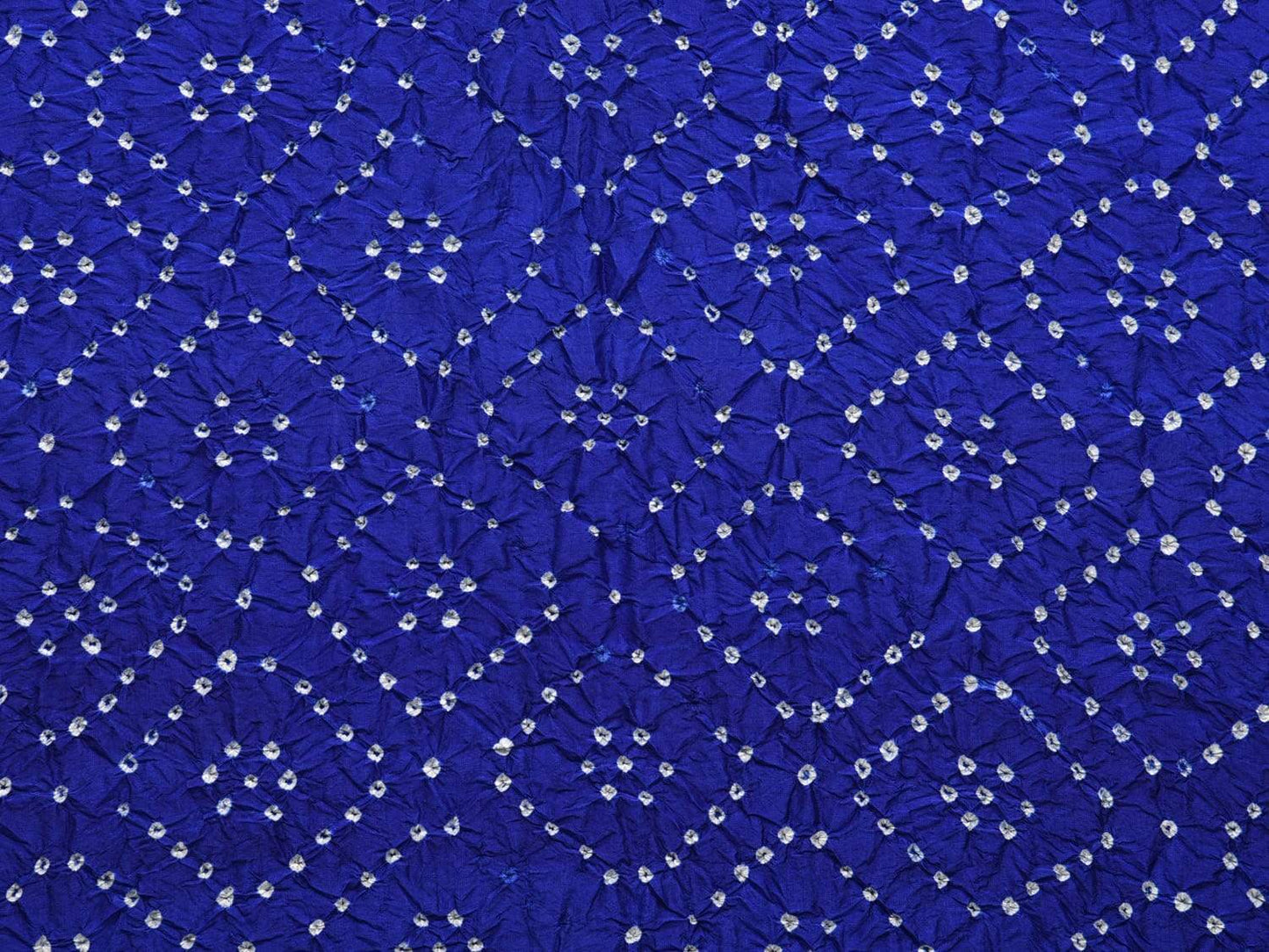 Blue and Red Bandhani Kanchipuram Silk Handloom Dupatta with Grill Design ds2555