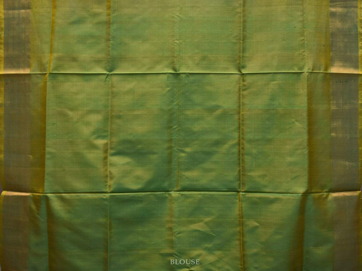 Blue and Sea Green Uppada Silk Handloom Plain Saree with Contrast Pallu Design u1759