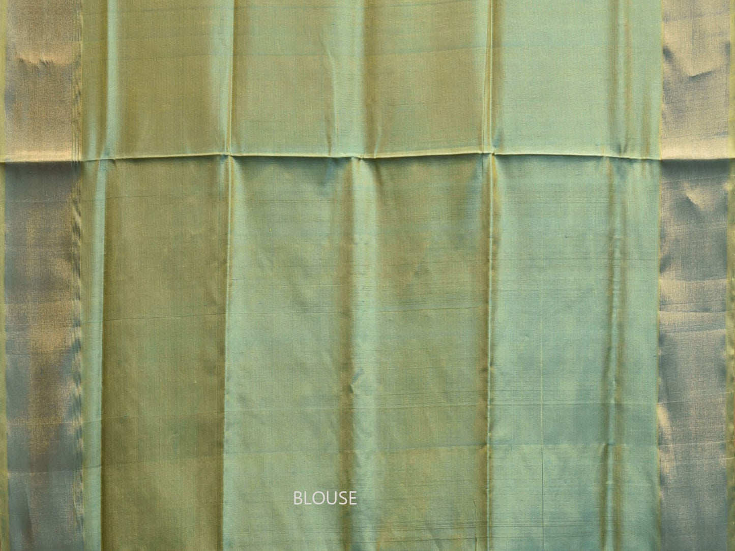 Blue and Sea Green Uppada Silk Handloom Plain Saree with Contrast Pallu Design u2353