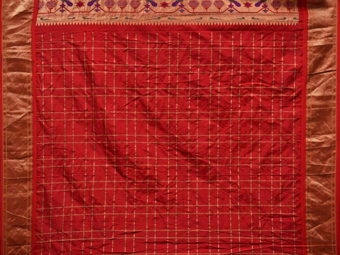 Blue Bandhani Paithani Silk Handloom Saree with Pallu Design bn0263