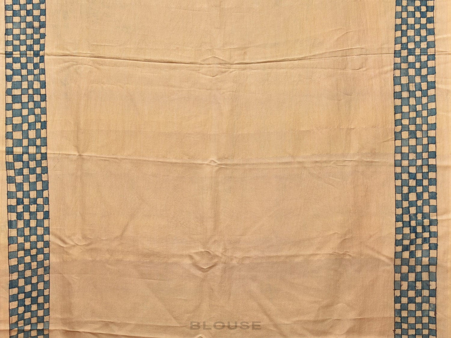 Blue Kalamkari Hand Painted Silk Handloom Saree with Deer Border and Birds Pallu Design KL0742