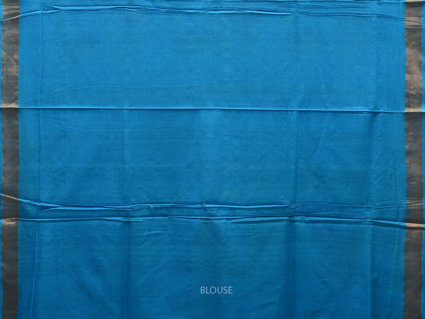 Blue Khadi Cotton Handloom Saree with Pallu and Border Design kh0544