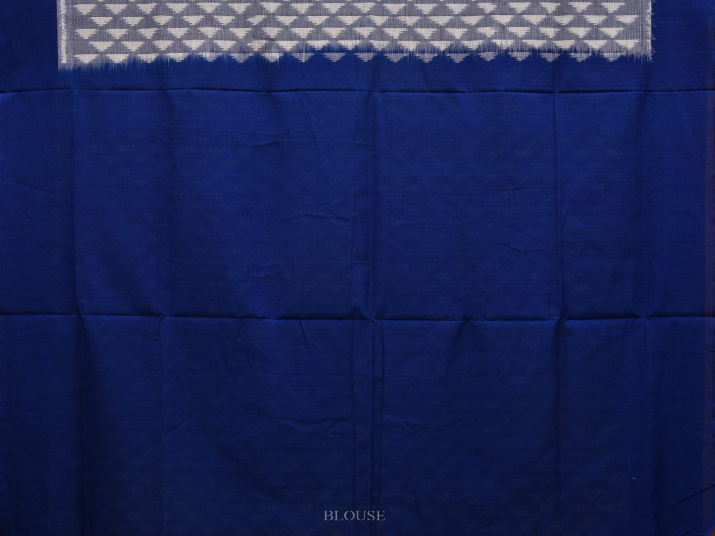Blue Pochampally Ikat Cotton Handloom Saree with Triangle Buta Design i0655