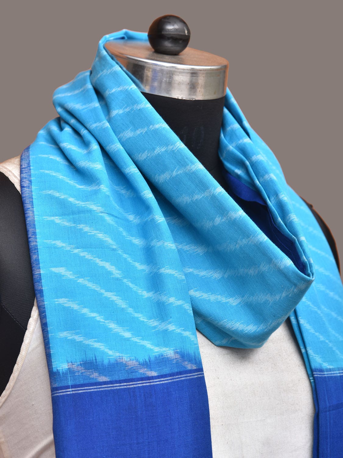 Blue Pochampally Ikat Handloom Dupatta ds1224