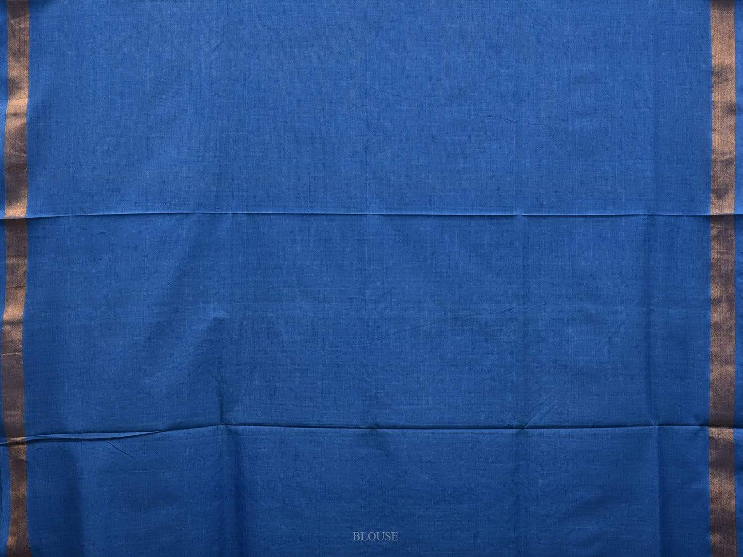 Blue Uppada Cotton Handloom Saree with Peacocks Pallu Design u1824