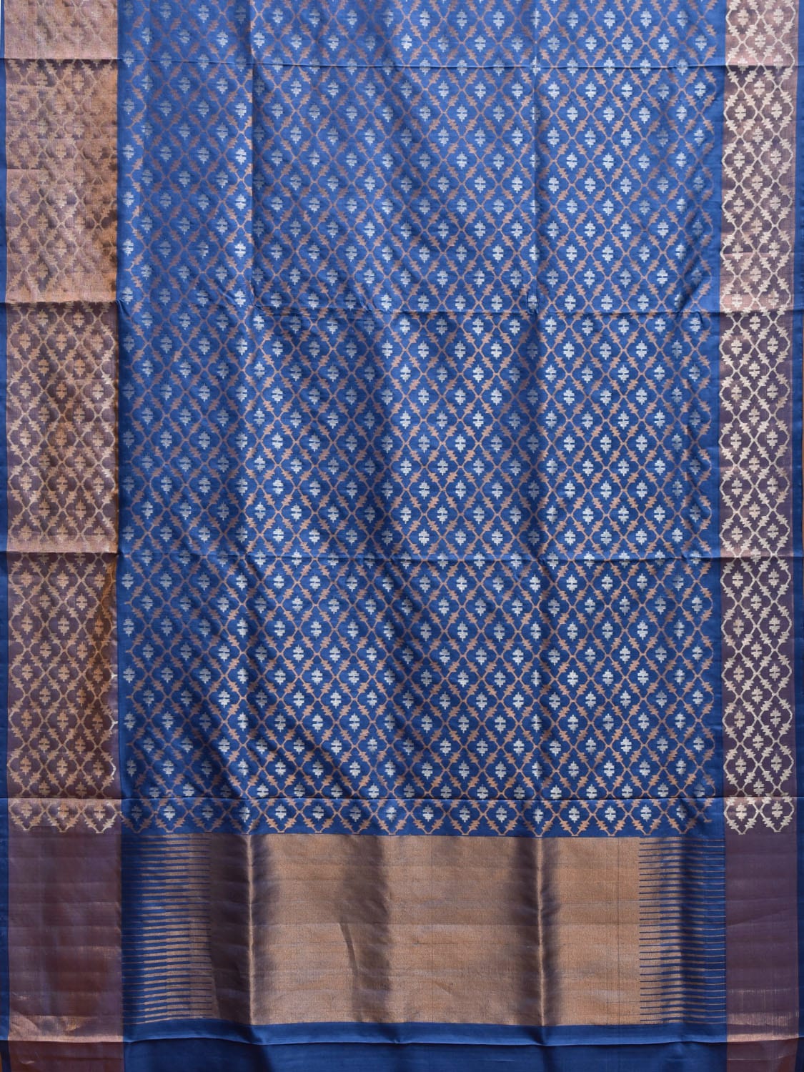 Blue Uppada Silk Handloom Saree with All Over Jamdani Design u2348
