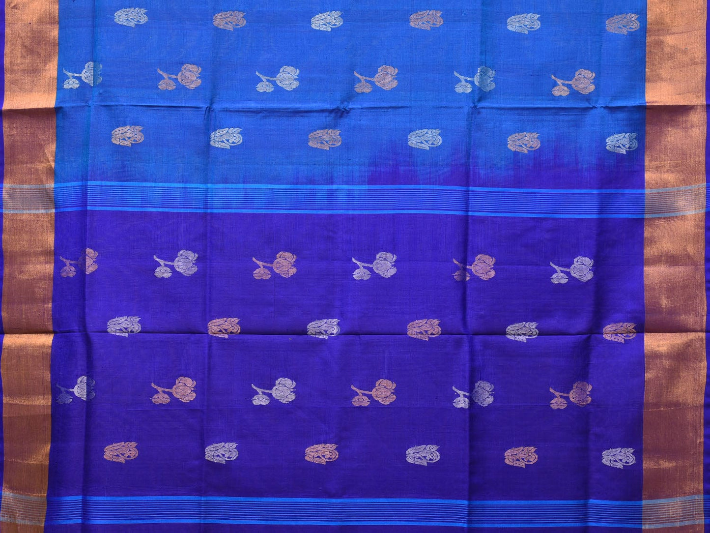 Blue Uppada Silk Handloom Saree with Buta Design u1985
