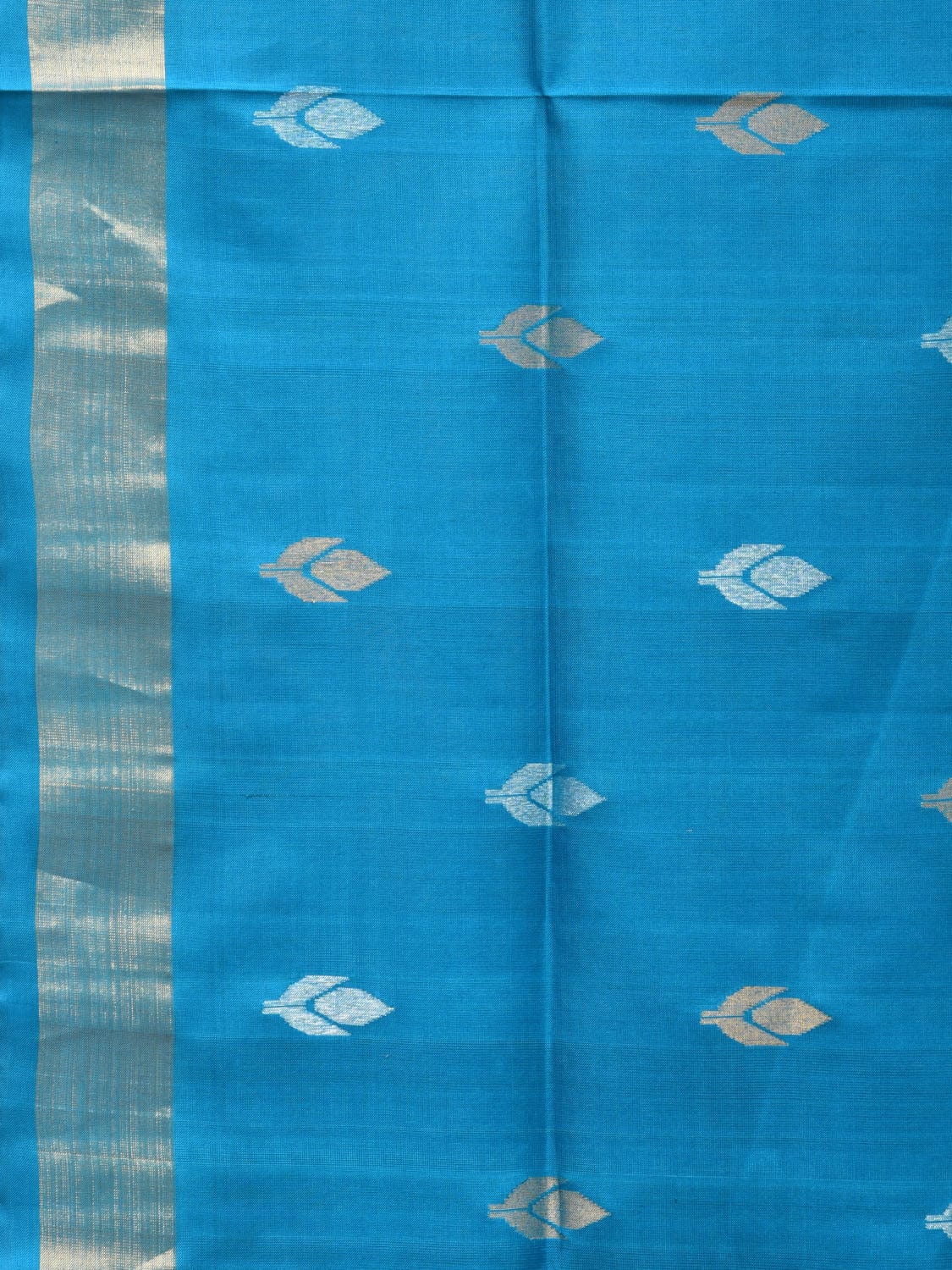 Blue Uppada Silk Handloom Saree with Floral and Birds Pallu Design u2173