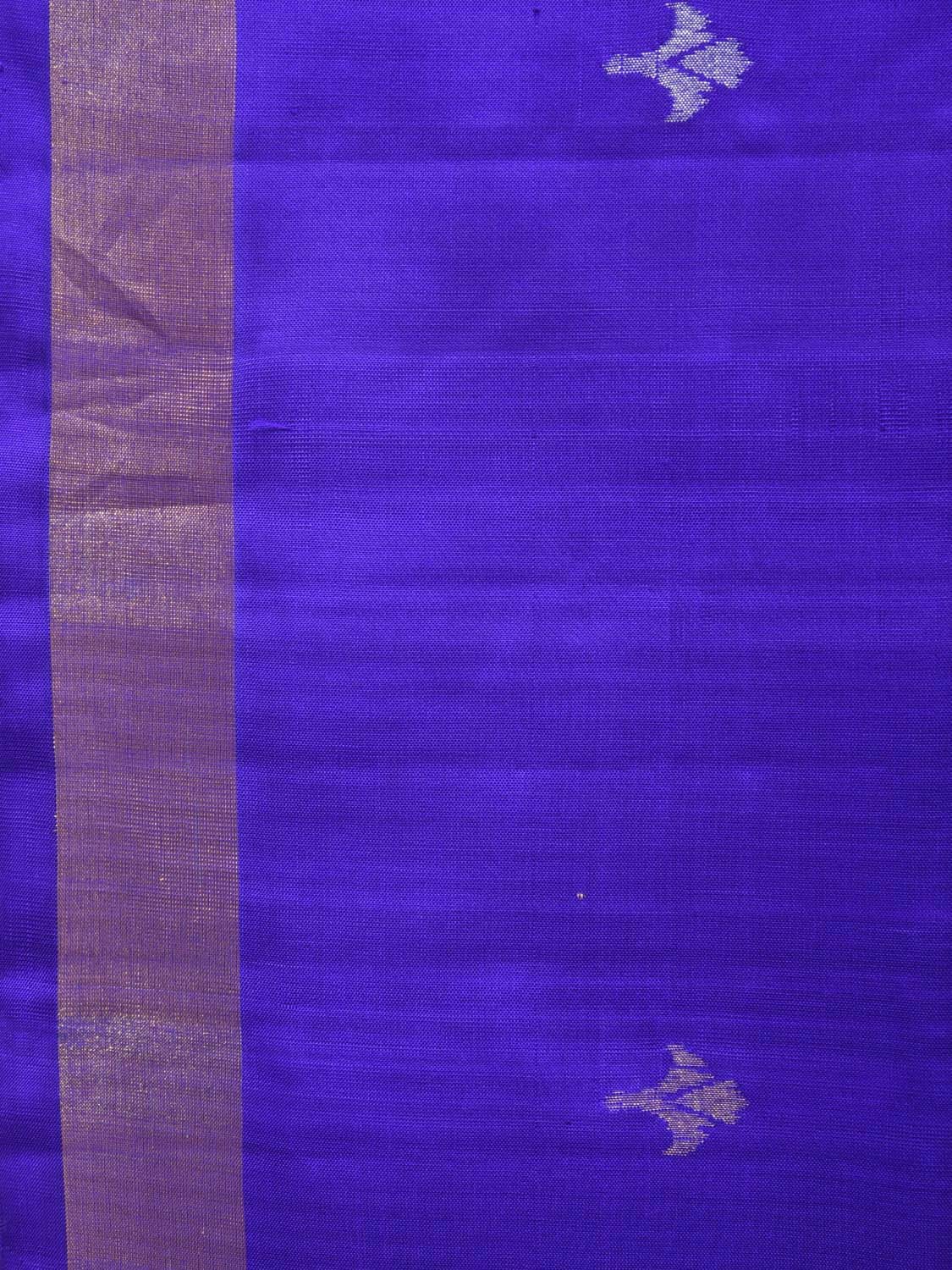 Blue Uppada Silk Handloom Saree with Floral Pallu Design u2110