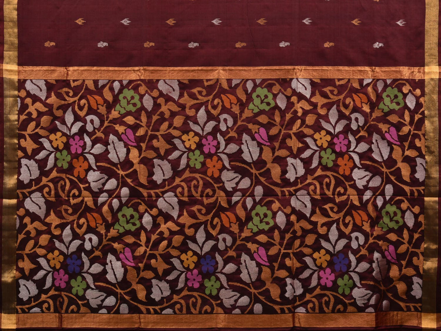 Brown Uppada Silk Handloom Saree with Rich Pallu Design u1883