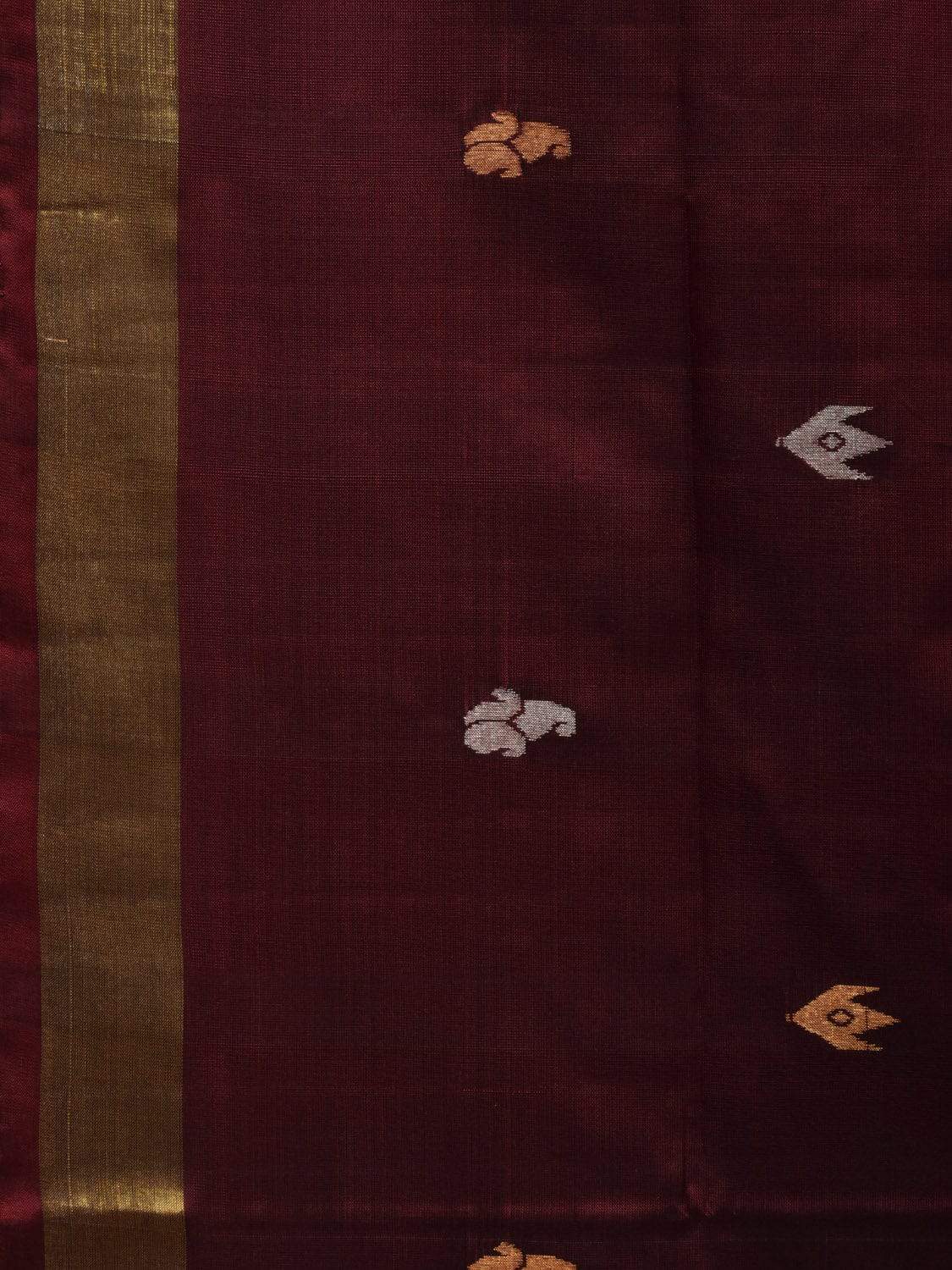 Brown Uppada Silk Handloom Saree with Rich Pallu Design u1883