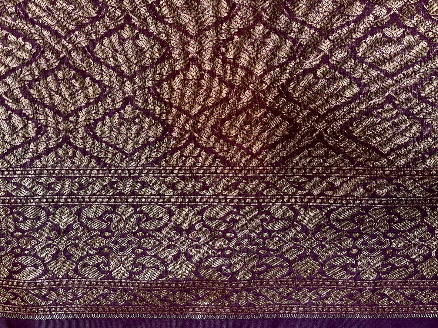 Burgundy Antique Zari Banaras Katan Intricate Allover Brocade Saree with Border and Pallu Design b0308ds