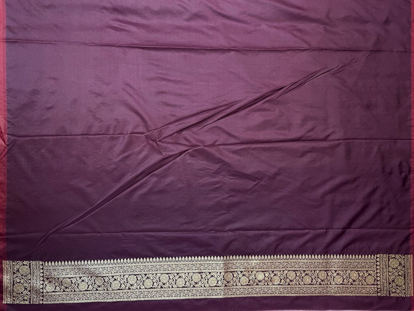 Burgundy Antique Zari Banaras Katan Intricate Allover Brocade Saree with Border and Pallu Design b0349ds