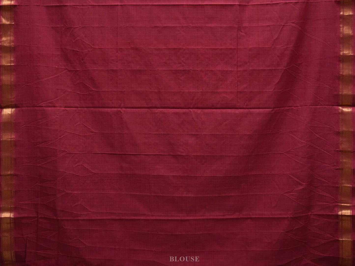 Burgundy Uppada Cotton Handloom Saree with Jamdani Pallu Design u1817