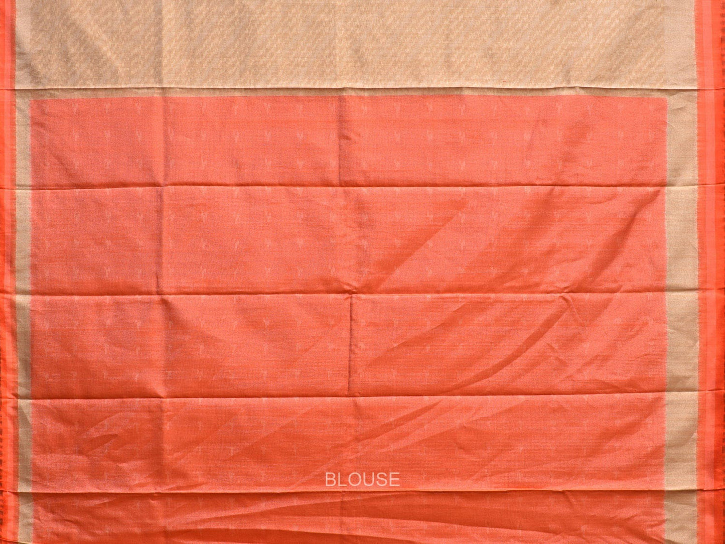 Cream and Grey Pochampally Ikat Silk Handloom Saree with Diagonal Design i0854