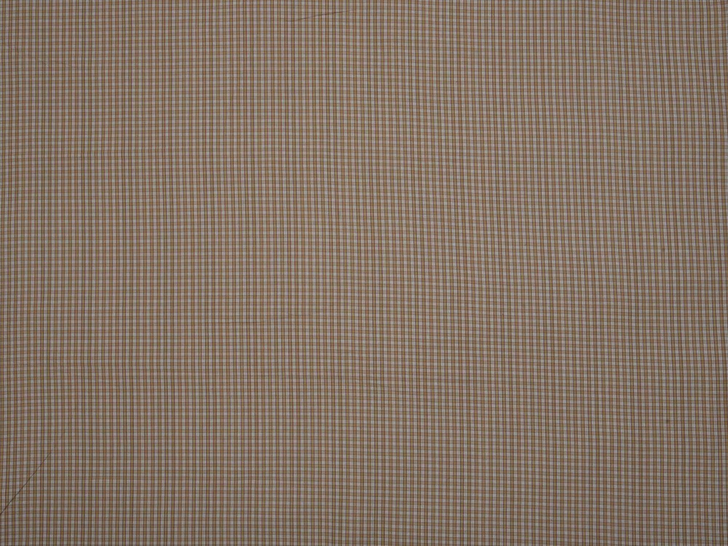 Cream Cotton Handloom 2.5mts Fabric With Checks Design F0105