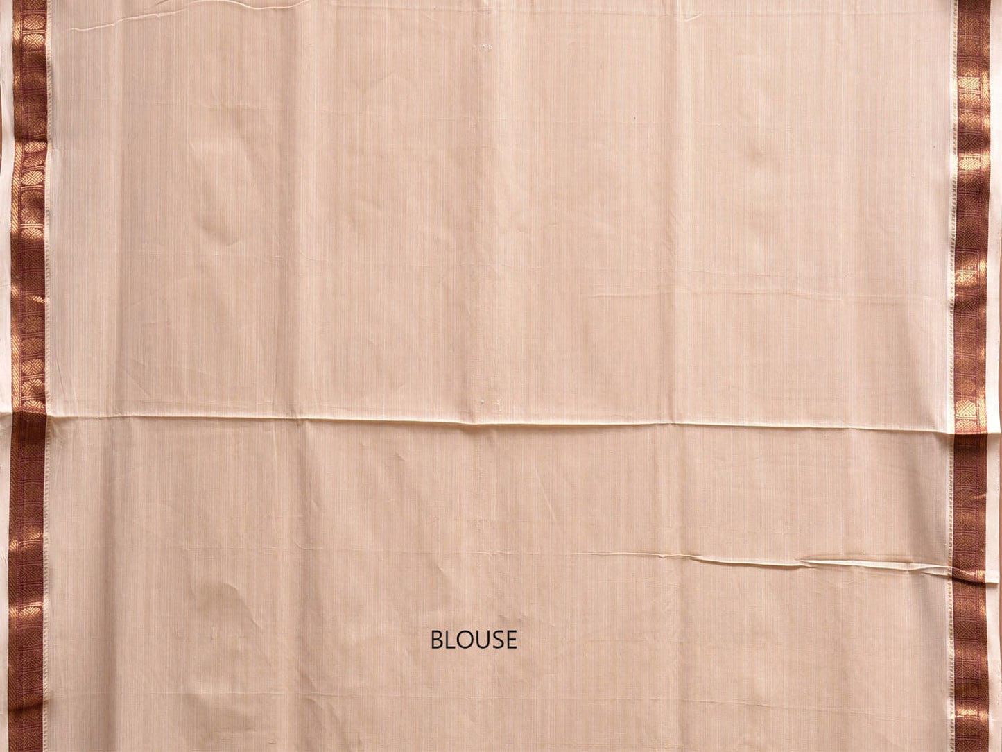 Cream Khadi Cotton Handloom Saree with Rudraksh Border Design kh0706