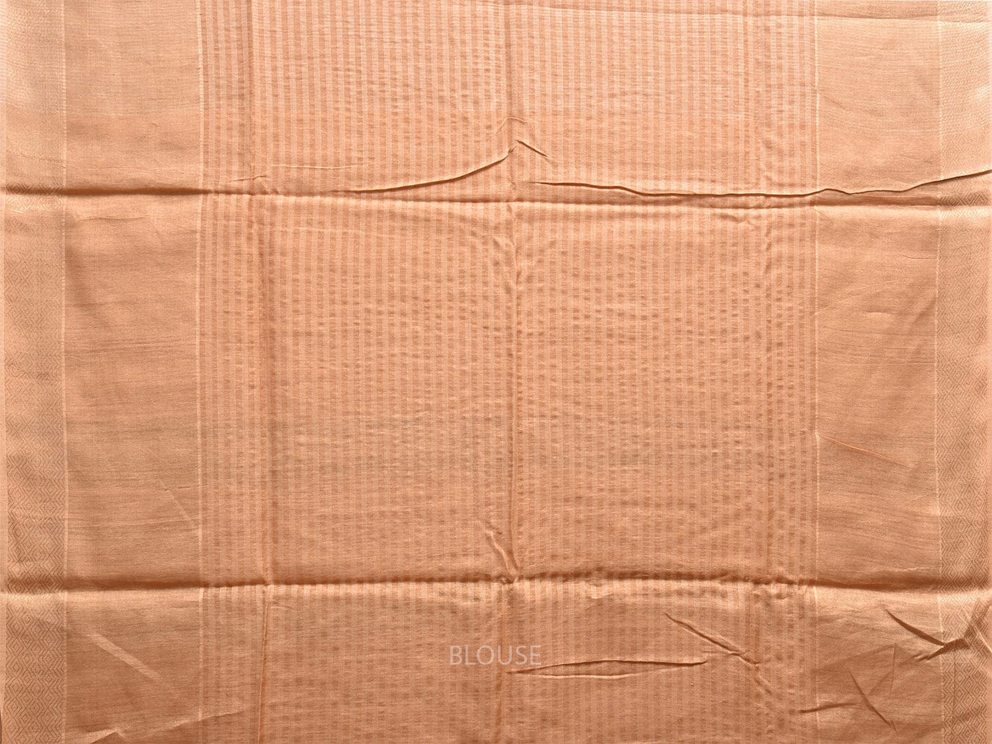 Cream Tussar Saree with Strips Body and Pallu Design o0573