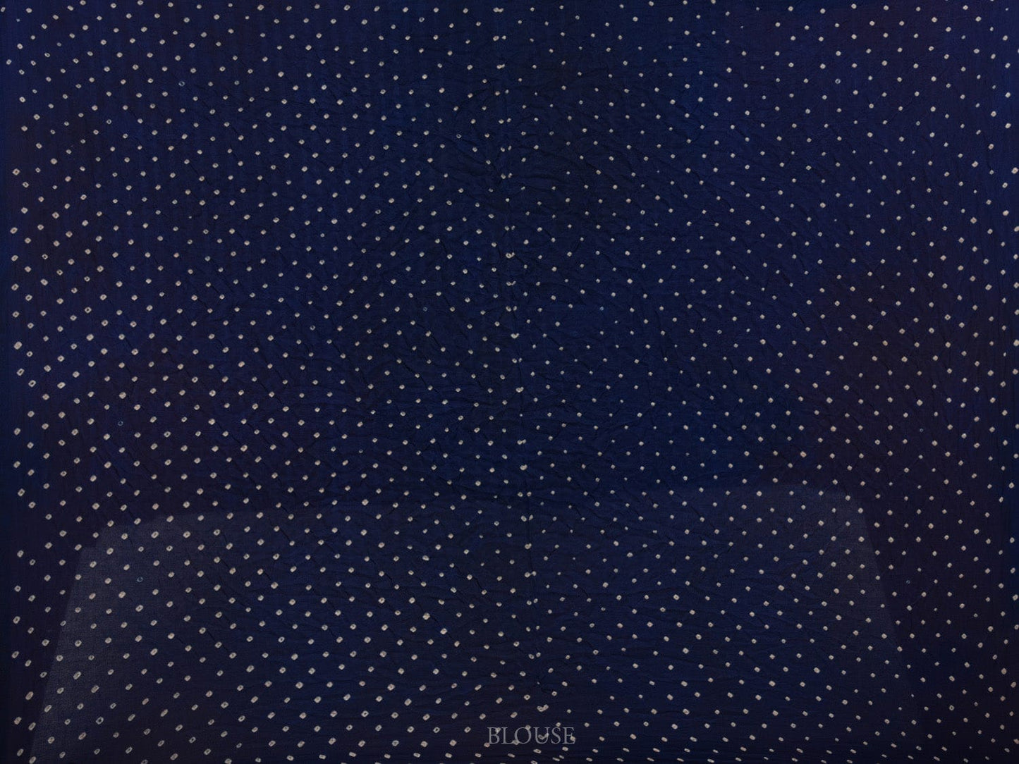 Dark Blue Bandhani Kanchipuram Silk Handloom Saree with Kalamkari Hand Painted Body and Checks Design bn0425