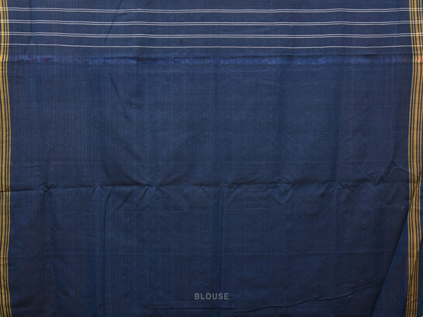 Dark Blue Pcohampally Single Ikat Cotton Handloom Saree with All Over Design i0749