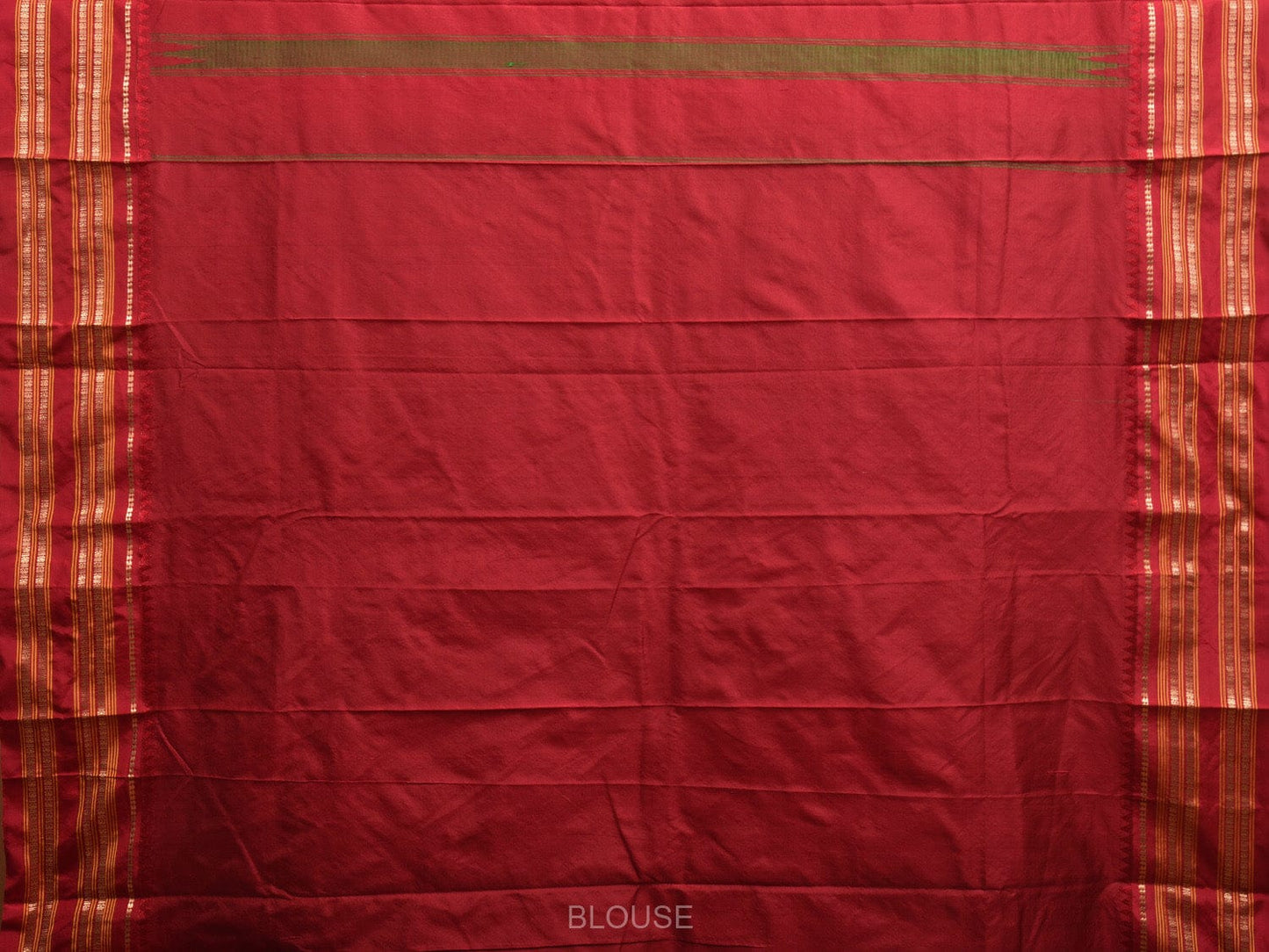 Dark Green and Maroon Narayanpet Silk Handloom Saree with Checks Design np0933