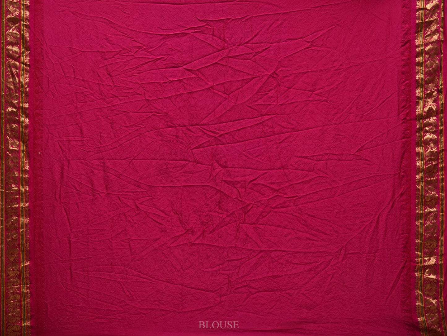 Dark Red Bandhani Kanchipuram Silk Handloom Saree with Border and Pallu Design bn0348